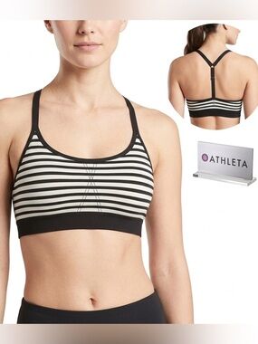 Athleta Striped Y Back Sports Bra Extra Small